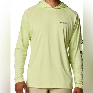 Columbia Fishing Men’s Hoodie Omni Shade UPF 50 in Ice green NWT various size